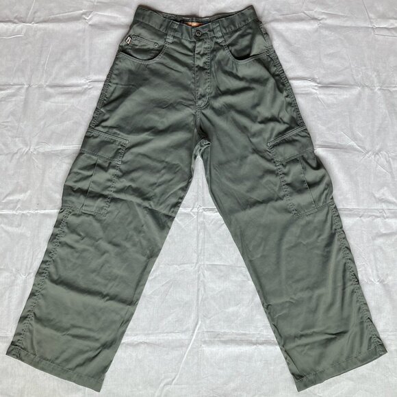 Vintage Y2K KIK WEAR Nylon Cargo Pants Size 28 Streetwear - Picture 1 of 10